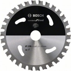 BOSCH Standard for steel pjovimo diskas 136x1,6 mm T30 akumuliatorinėms frezoms